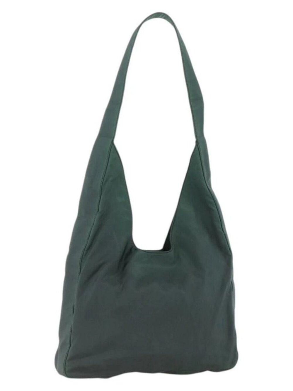 PRADA Shoulder Bag Nylon Green Silver Auth BA11893